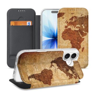 Apple iPhone 17 | Book Case | Wereldkaart