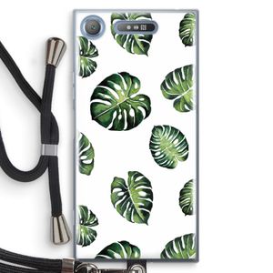 Tropische bladeren: Sony Xperia XZ1 Transparant Hoesje met koord