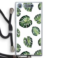 Tropische bladeren: Sony Xperia XZ1 Transparant Hoesje met koord