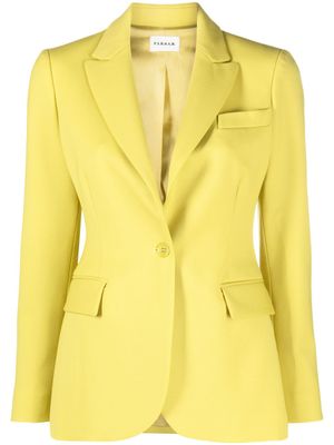 P.A.R.O.S.H. blazer boutonné à revers crantés - Vert
