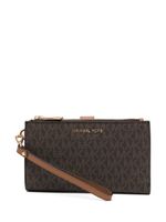 Michael Kors pochette Adele à motif monogrammé - Marron