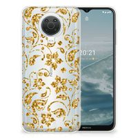 Nokia G20 | G10 TPU Case Gouden Bloemen - thumbnail