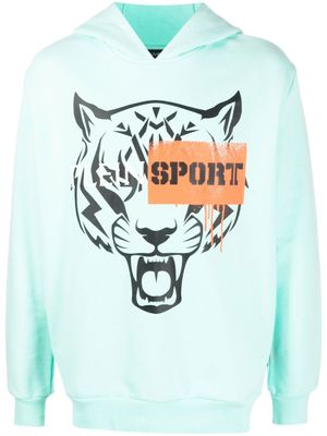 Plein Sport hoodie à motif tigre - Vert