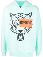 Plein Sport hoodie à motif tigre - Vert