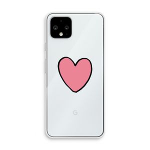 Hartje: Pixel 4 Transparant Hoesje