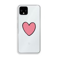 Hartje: Pixel 4 Transparant Hoesje