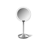 Simplehuman - Spiegel met Sensor 12 cm 10x Vergroting Opvouwbaar - Roestvast Staal - Zilver