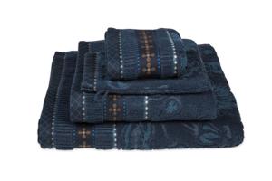 Pip Studio Pip Studio Jasmin Jacquard washandje Donkerblauw 16x22 cm