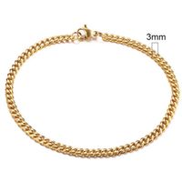 Stalen heren armband LGT JWLS Gourmet schakel Goudkleurig 3mm-23cm