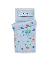 HEMA Peuterdekbedovertrek 120x150cm flanel monsters (blauw)