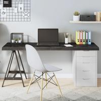 Tafelblad 160x50x(2-6)cm behandeld eikenhout donkerbruin