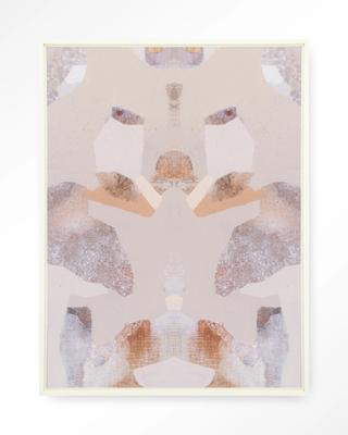 Urban Cotton Wandkleed 'Sand Fox' 80 x 110cm in Floating Frame - off white