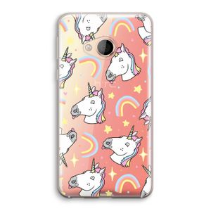 Rainbow Unicorn: HTC U Play Transparant Hoesje