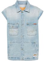 Martine Rose gilet Blewas en jean - Bleu