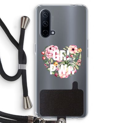GRL PWR Flower: OnePlus Nord CE 5G Transparant Hoesje met koord