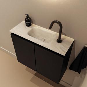 Toiletmeubel Mondiaz Ture Dlux | 60 cm | Meubelkleur Urban | Eden wastafel Ostra Midden | 1 kraangat