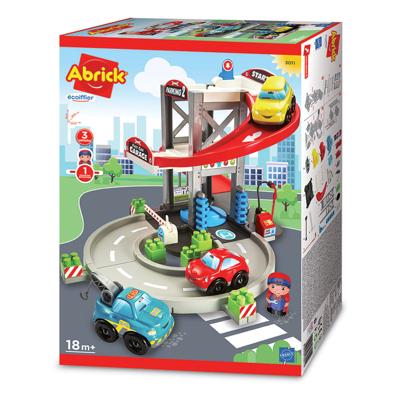 Abrick garage met transporter en auto&apos;s