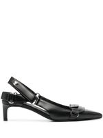 Courrèges escarpins Racer en cuir - Noir