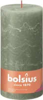 Bolsius stompkaars rustiek shine 10x20cm fresh olive