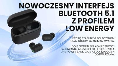 Savio TWS-09 IPX5 hoofdtelefoon/headset Draadloos Hoofdtelefoons In-ear Muziek Bluetooth Zwart