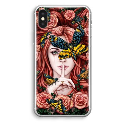 Lady Moth: iPhone XS Transparant Hoesje