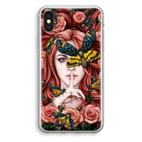 Lady Moth: iPhone XS Transparant Hoesje