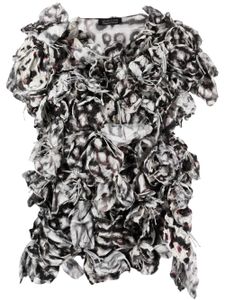 Gianluca Capannolo blouse à fleurs brodées - Gris