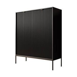 Meubella Dressoir Navil - Zwart - 104 cm - Hoog