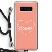 Forever heart: Samsung Galaxy Note 8 Transparant Hoesje met koord