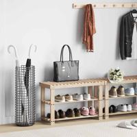 VidaXL Schoenenrek met bankje 2-in-1 massief vurenhout