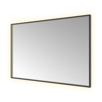Hotbath &MORE Spiegel directe en indirecte LED color changing spiegelverwarming dimbaar met afstandsbediening Geborsteld koper PVD SQU128MBP