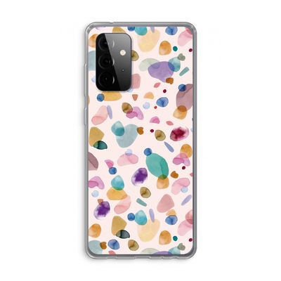 Terrazzo Memphis Pink: Samsung Galaxy A72 Transparant Hoesje