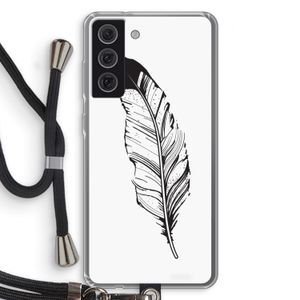 Pluim: Samsung Galaxy S21 FE Transparant Hoesje met koord