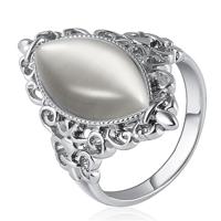 Vrouwen Vintage etnische stijl waterdrops Opal ovale ring ring maat: 8 (zilver)