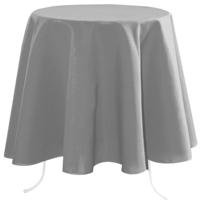 Stof Textiles Tafelkleed rond - D180 cm - grijs - Eettafel tafellakens - polyester