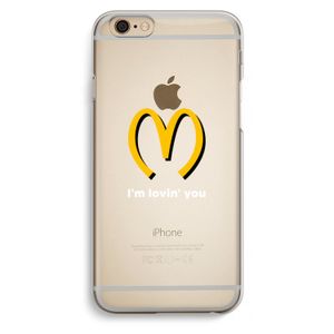 I'm lovin' you: iPhone 6 / 6S Transparant Hoesje