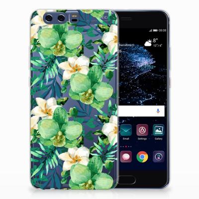 Huawei P10 Plus | TPU Case | Orchidee Groen Huawei P10 Plus | TPU Case | Orchidee Groen