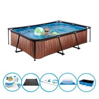 EXIT Zwembad Timber Style - Frame Pool 300x200x65 cm - Zwembad Bundel