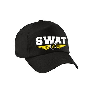 Politie SWAT team logo pet zwart voor kinderen