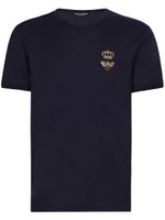 Dolce & Gabbana t-shirt en coton à broderies - Noir