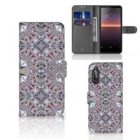 Sony Xperia 10 II | Bookcase | Flower Tiles Sony Xperia 10 II | Bookcase | Flower Tiles