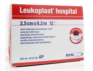 Leukoplast 9.2m x 2.50cm wit (12 st)