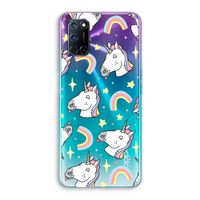 Rainbow Unicorn: Oppo A72 Transparant Hoesje
