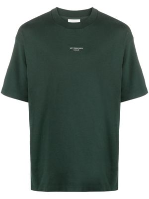 Drôle De Monsieur t-shirt en coton à slogan imprimé - Vert