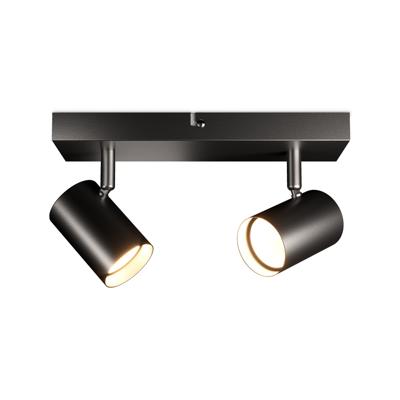 HOFTRONIC™ Lark - LED Plafondlamp - 2 spots - GU10 Fitting - Kantelbaar & Draaibaar - Zwart