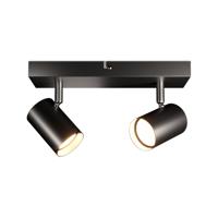HOFTRONIC™ Lark - LED Plafondlamp - 2 spots - GU10 Fitting - Kantelbaar & Draaibaar - Zwart
