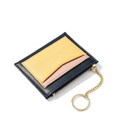 3 STKS mode stiksels Multi-Card rits kaart tas multifunctionele mini portemonnee (blauw)