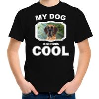 Deense dog honden t-shirt my dog is serious cool zwart voor kinderen - thumbnail