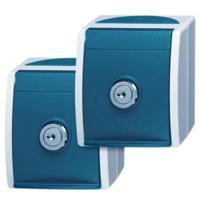 ABB 2CKA002083A0816 Geaard stopcontact IP44 Grijs-wit (RAL 7035), Blauw-groen
