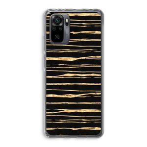 Gouden strepen: Xiaomi Redmi Note 10 Pro Transparant Hoesje